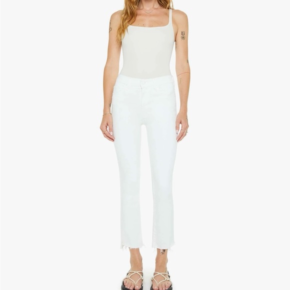 Mother The Insider Crop Step Jeans in white - Picture 1 of 10